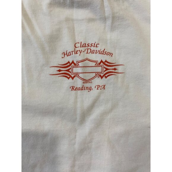 Harley-Davidson Womens Long-Sleeve White Shirt "Harley Chicks Kick Butt!" Small - Picture 4 of 6